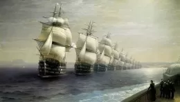 Смотр Черноморского флота в 1849 году. Иван Айвазовский